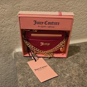 Juicy Couture Pink Key & Card Holder
